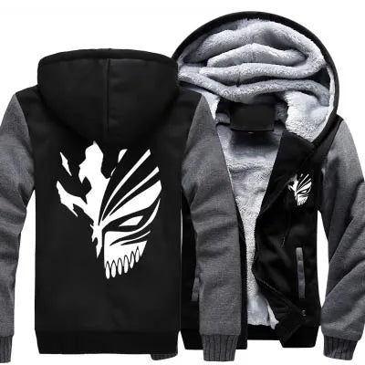New Winter Jackets and Coats Death Hoodie Anime Luminous Hooded Thick Zipper Men Sweatshirts - KAISERINC