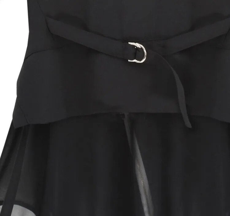 2023 Spring - Summer jacket chiffon Jackets Women Slim Long jacket  European brands sleeveless waist-coat  Maga Women S- XXXL - KAISERINC