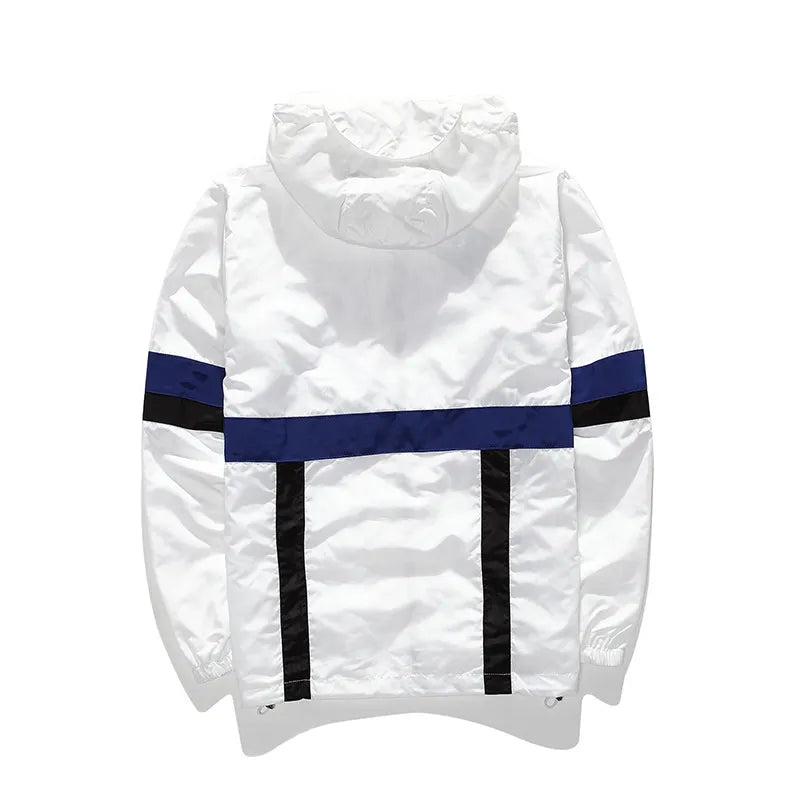 Drop Shipping Spring Autumn Men's Jackets Hip Hop Sportswear Hooded Coat Women American College Thin Windbreaker varsity jacket - KAISERINC