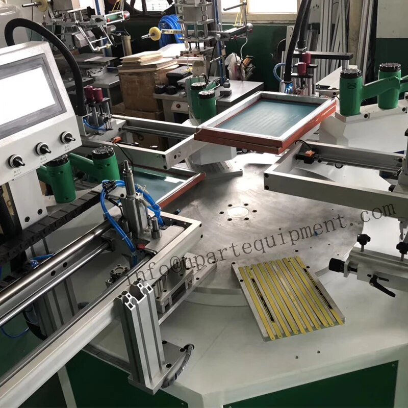 Automatic Conveyor Three Color Ruler Silk Screen Printer