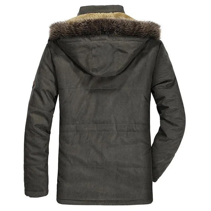 Mens New Fashion Winter Jacket Men Thick Casual Outwear Jackets Men's Fur Collar Windproof Parkas Plus Size 6XL Velvet Warm Coat - KAISERINC