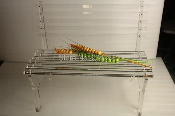 Modern Luxury Acrylic Park Patio Bench, Lucite Folding Garden Chair ,Perspex Outdoor Furniture ONE LUX