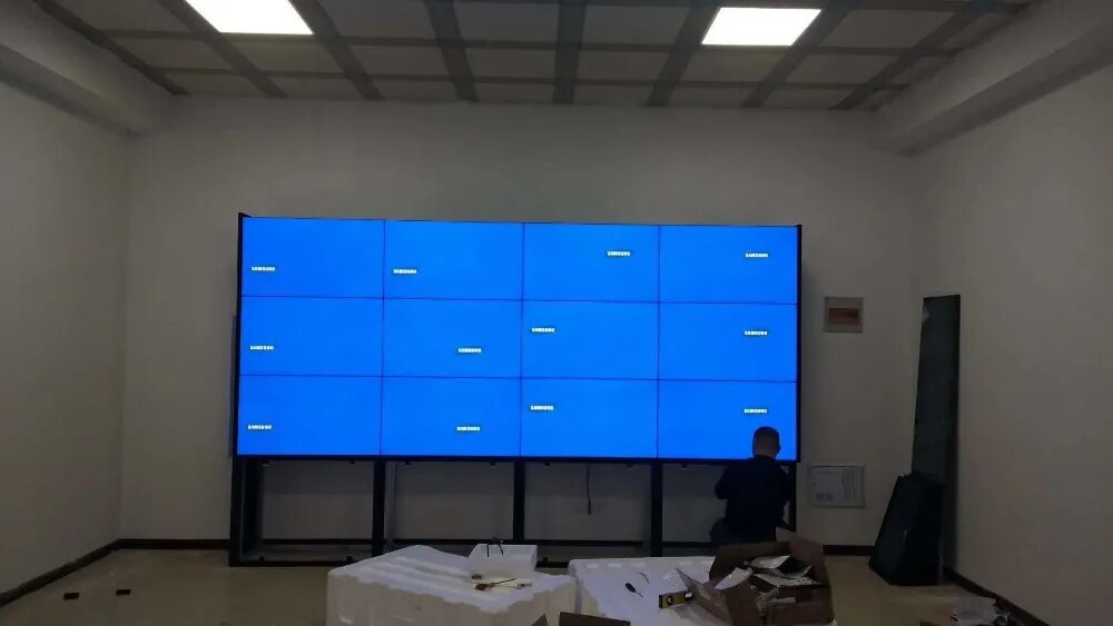 55 inch 3x4 pcs  LED LCD TV monitor screen display 1.7mm/3.5mm bezel 4K HD LCD led video TV wall