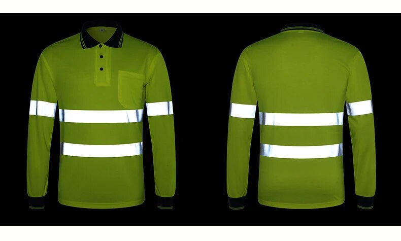 New Summer Fashion  Breathable Fluorescent Reflective T-shirt ShortS Traffic Safety Warning Clothing