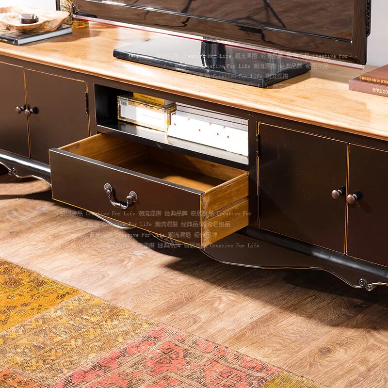 Odd ranks yield US Kang Side elm wood furniture French country living room TV cabinet predetermined extended