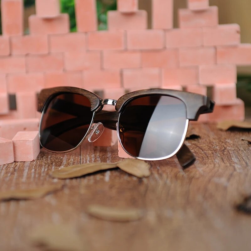 BOBO BIRD Men's Watch Sunglasses Set Wooden Timepieces Japan Movement Quartz Watches Men Great Gift reloj hombre