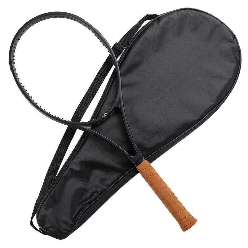 Black Carbon Fiber Tennis Racket Head Size 97 sq.in. Weight 340g Handle Size 4 1/4,4 3/8,4 1/2 with bag