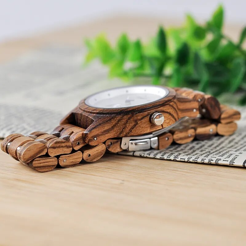 BOBO BIRD Wooden Watches Men Lovers‘s Timepieces Wood Metal Bracelet Quartz Watch relogio masculinoin Wholesale montre homme