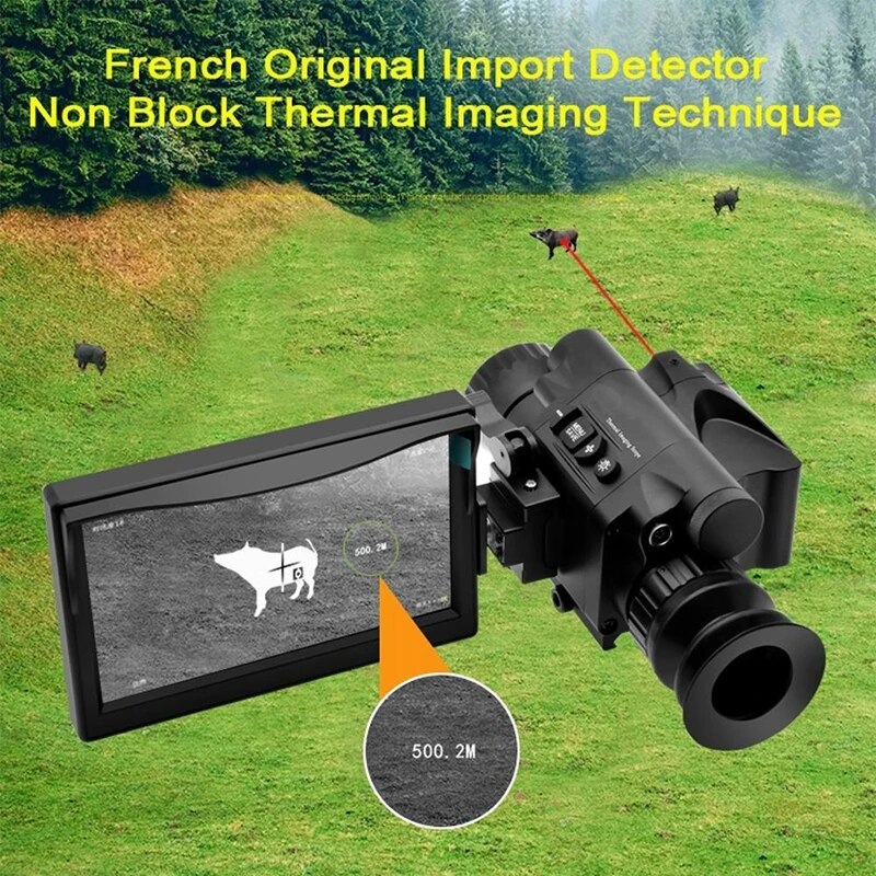 New Thermal Imaging Infrared Night Vision Scope Monocular Camera Rangefinder Security Monitoring with LDC Screen Thermal Vision