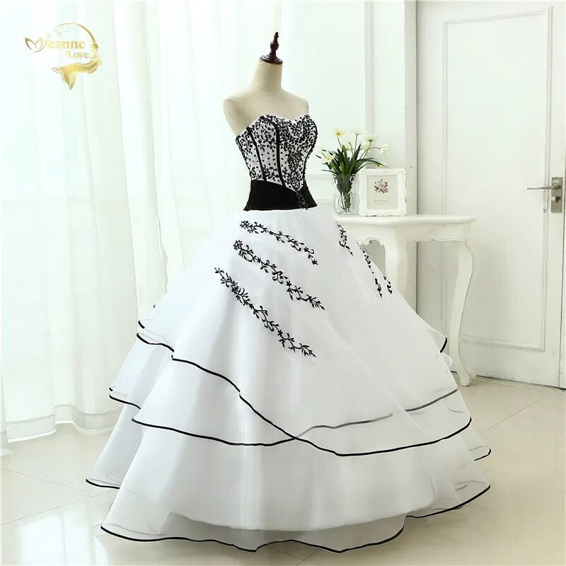 Vestidos De Noiva Hot Sale 2023 New Arrival  Wedding Dresses Classical A line White Black Women's Vintage Ball Gown OW 0199 Plus - KAISERINC