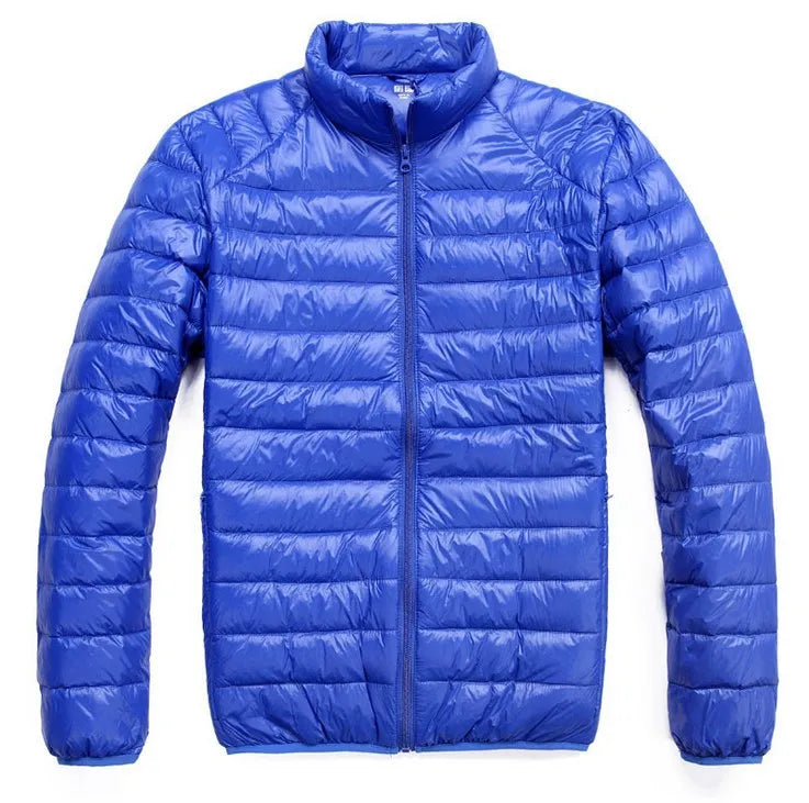 Men Winter Puffer Jacket 2023 New Ultra Light 90% White Duck Down Jackets Casual Portable Winter Coat for Men 4XL 5XL 6XL - KAISERINC
