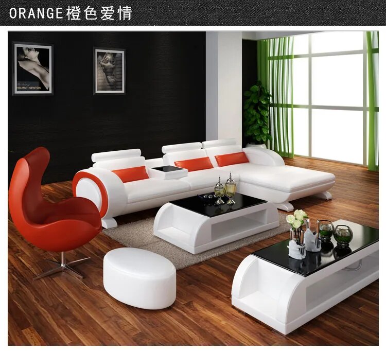 Living Room Sofa set furniture real genuine leather sofas salon couch puff asiento muebles de sala canape L sofa cama recliner