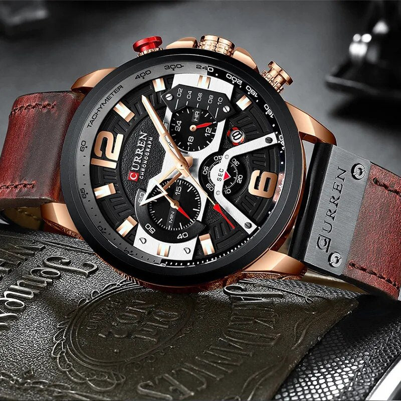 Top Brand Luxury CURREN Chronograph Mens Watches Waterproof Sport Quartz Watch Men Clock Man Wristwatch Famous Relogio Masculino