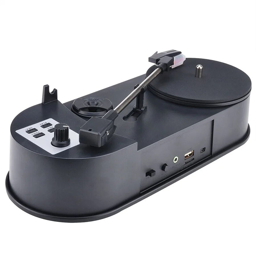 Newest Portable Mini Vinyl Turntable Audio Player Vinyl Turntable to MP3/WAV/CD Converter 45PRM/30PRM CD Player With Speaker