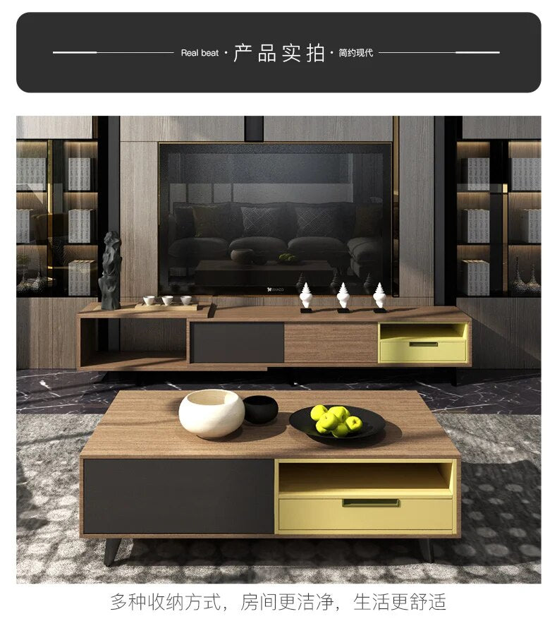 TV Stand modern Living Room Home Furniture tv led monitor stand mueble tv cabinet mesa tv table + Coffee Table centro table bass