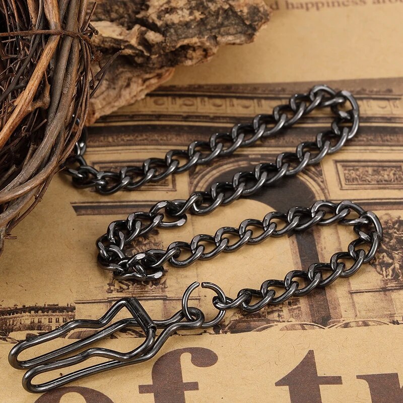 Vintage Wood Circle Carved Number Dial Mechanical Pocket Watch Men Unique Hollow Steampunk Bronze Mechanical Clock Watches Chain