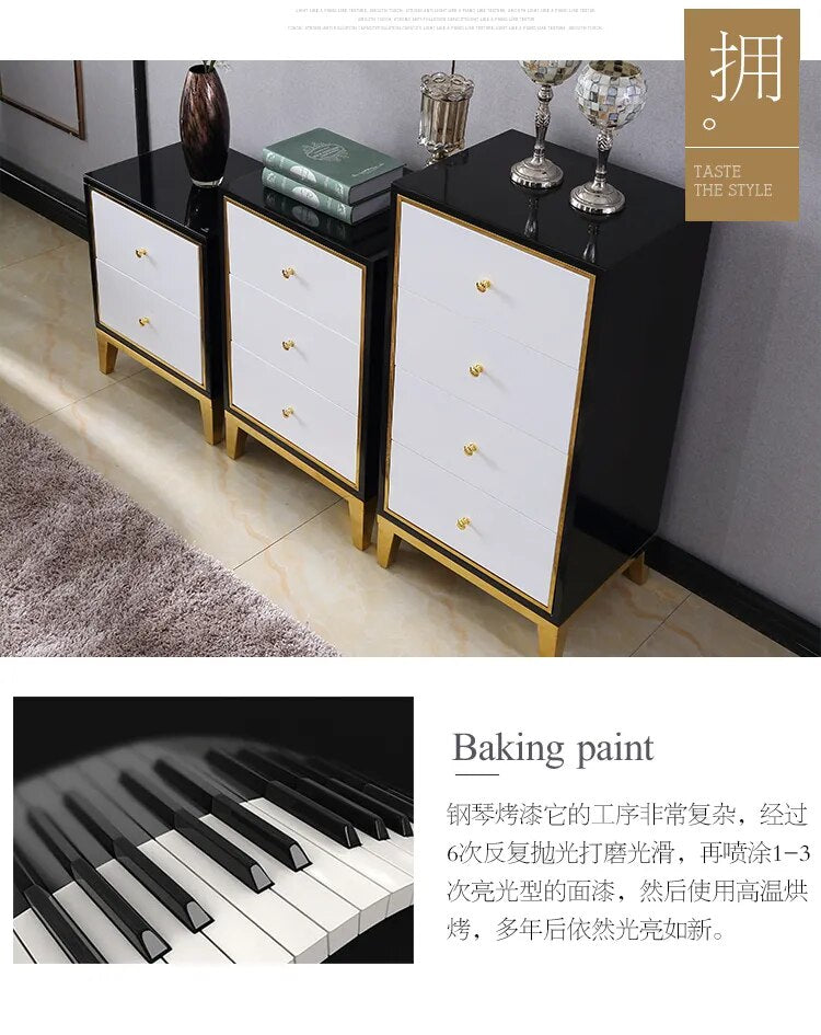 Stainless steel cabinet 3 drawers + 4 drawers + 5 drawers Living Room Home Furniture minimalist modern rectangle mesas de basse