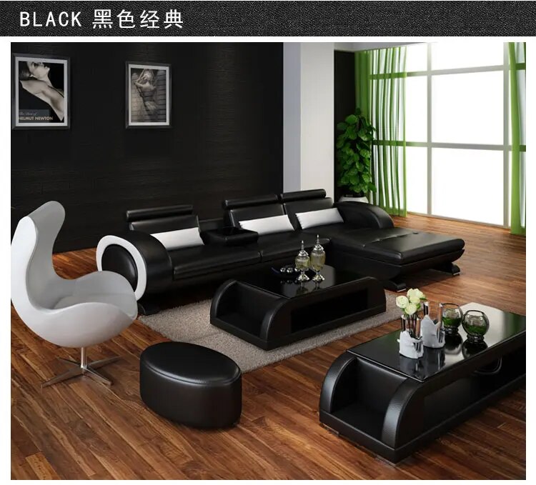 Living Room Sofa set furniture real genuine leather sofas salon couch puff asiento muebles de sala canape L sofa cama recliner