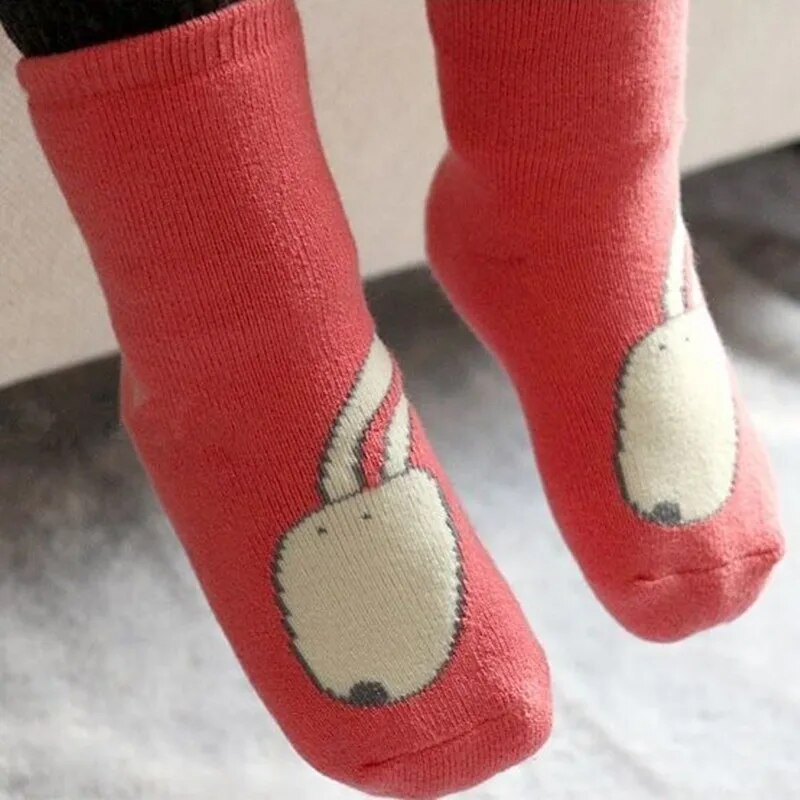 Free Shipping 2018 Winter Thick New Born Girls Boys Baby Socks Cotton Casual Meias Infantil Anti Slip Terry Socks Soft