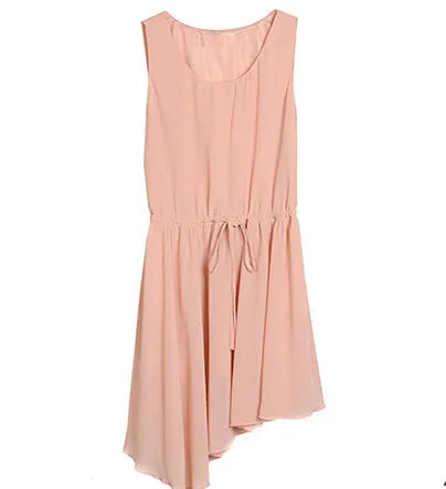 2023 New Summer 10 color asymmetrical chiffon dress,   -  sexy party dress, fashion women vestidos girl dresses maxi dress - KAISERINC