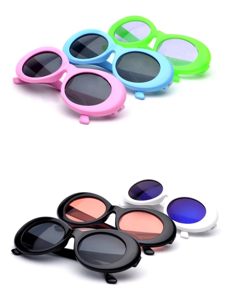 Goggles Glasses Men Retro Brand Designer Oval Sunglasses Female Male Sun Glasses UV400 gafas de sol mujer