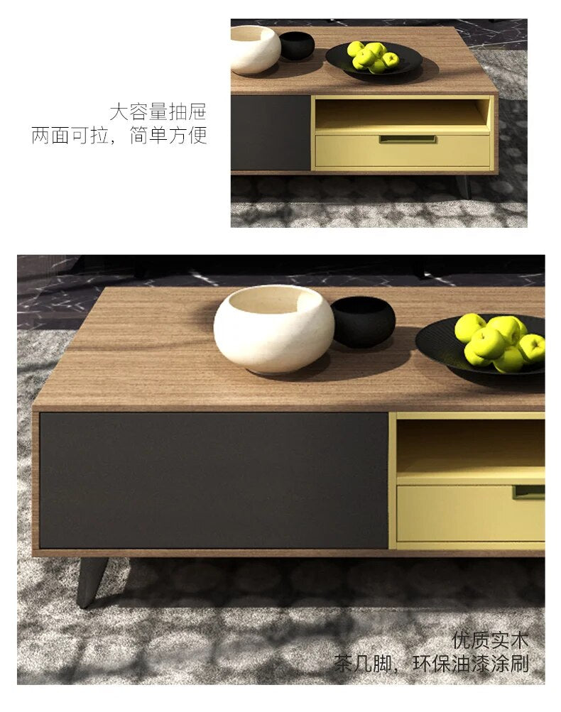 TV Stand modern Living Room Home Furniture tv led monitor stand mueble tv cabinet mesa tv table + Coffee Table centro table bass