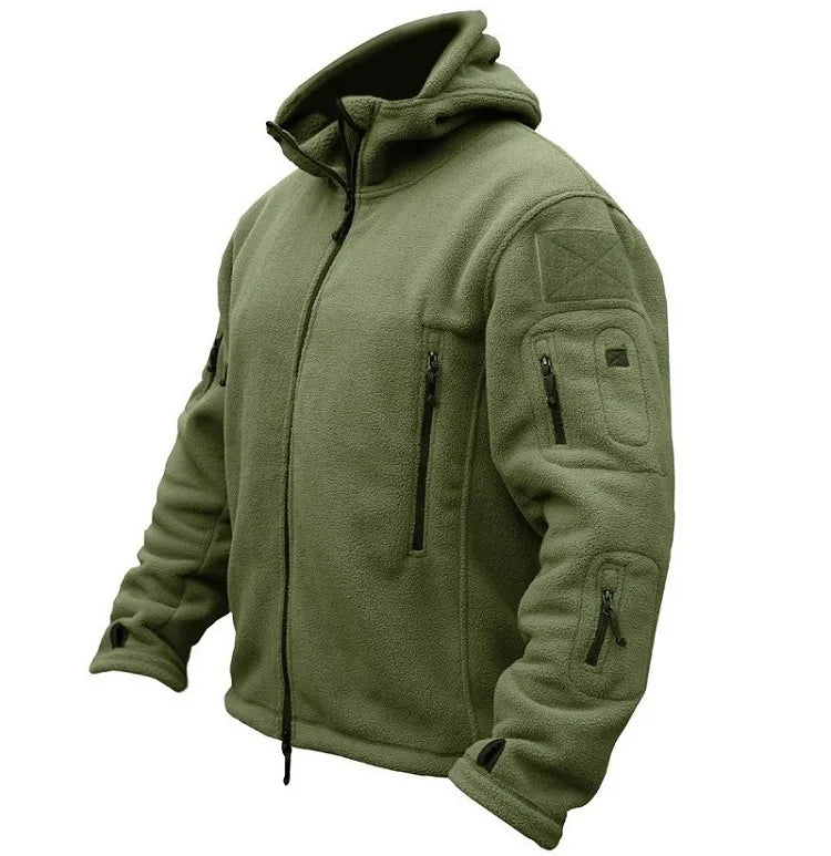US Military Fleece Tactical Jacket Men Thermal Outdoors Polartec Warm Hooded Coat Militar Softshell Hike Outerwear Army Jackets - KAISERINC