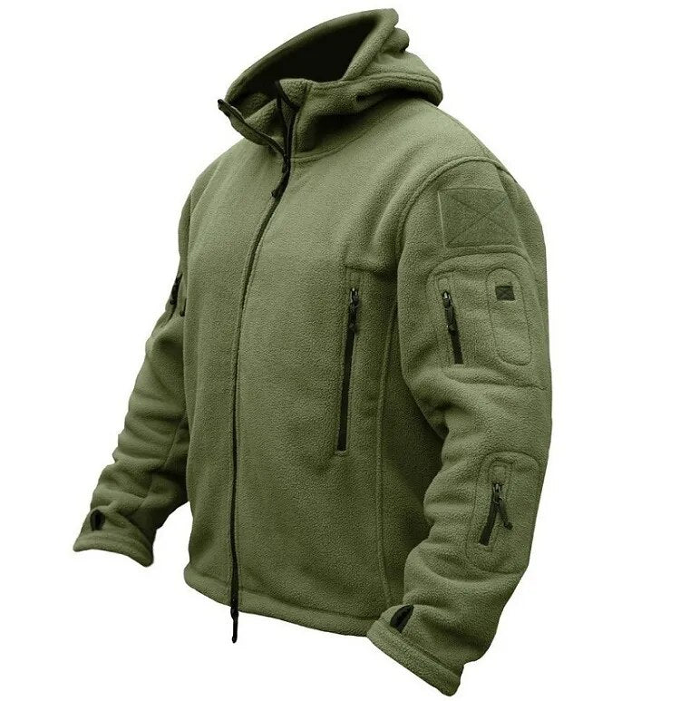 US Military Fleece Tactical Jacket Men Thermal Outdoors Polartec Warm Hooded Coat Militar Softshell Hike Outerwear Army Jackets