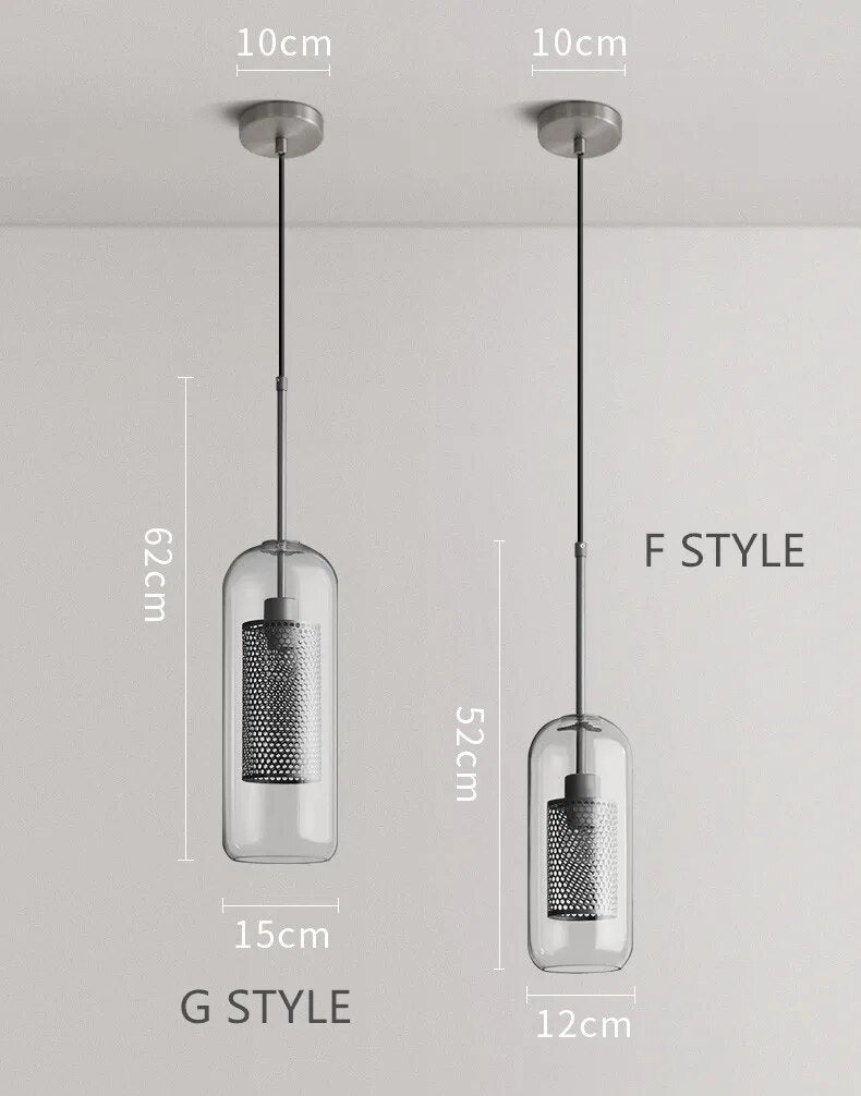 Vintage Loft Glass Ball LED Pendant Light Creative Industrial Restaurant Pendant Lamp Nordic Cafe Bar Hanging Light Fixtures