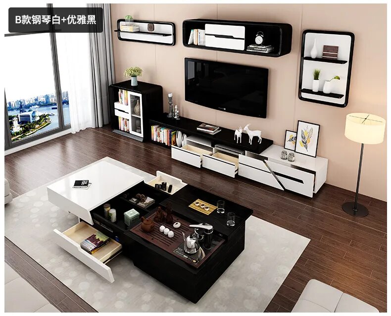 TV Stand modern Living Room Home Furniture tv led monitor stand mueble tv cabinet mesa tv table+ tea Coffee centro Table cabinet