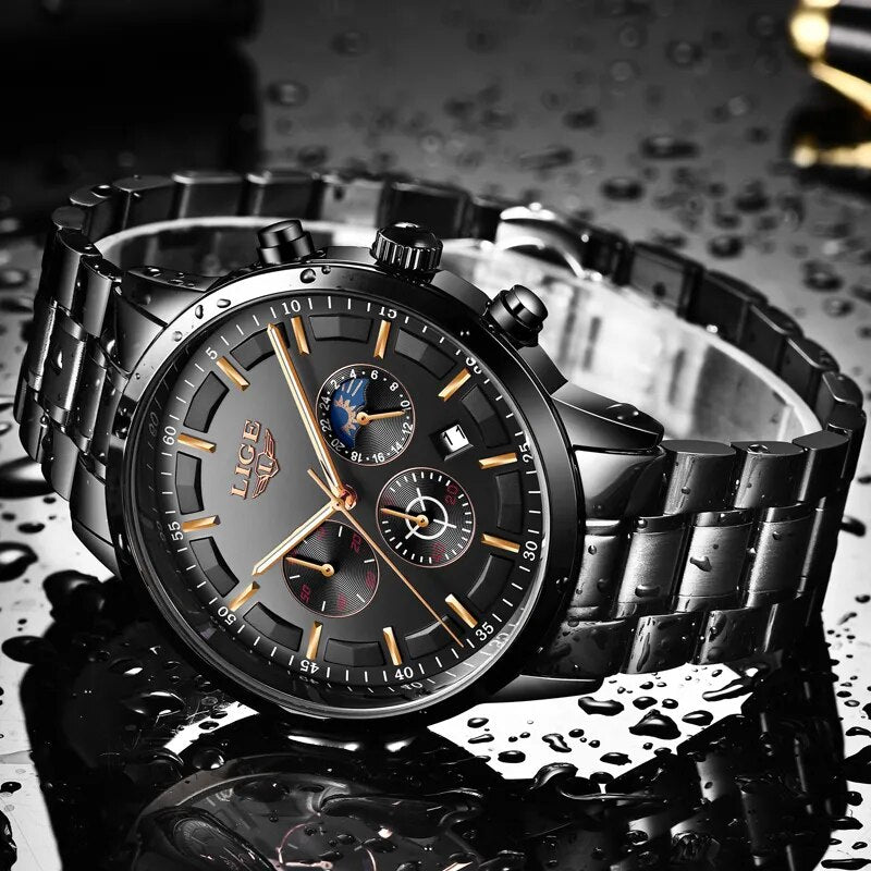 Relojes 2022 Watch Men LIGE Fashion Sport Quartz Clock Mens Watches Top Brand Luxury Business Waterproof Watch Relogio Masculino