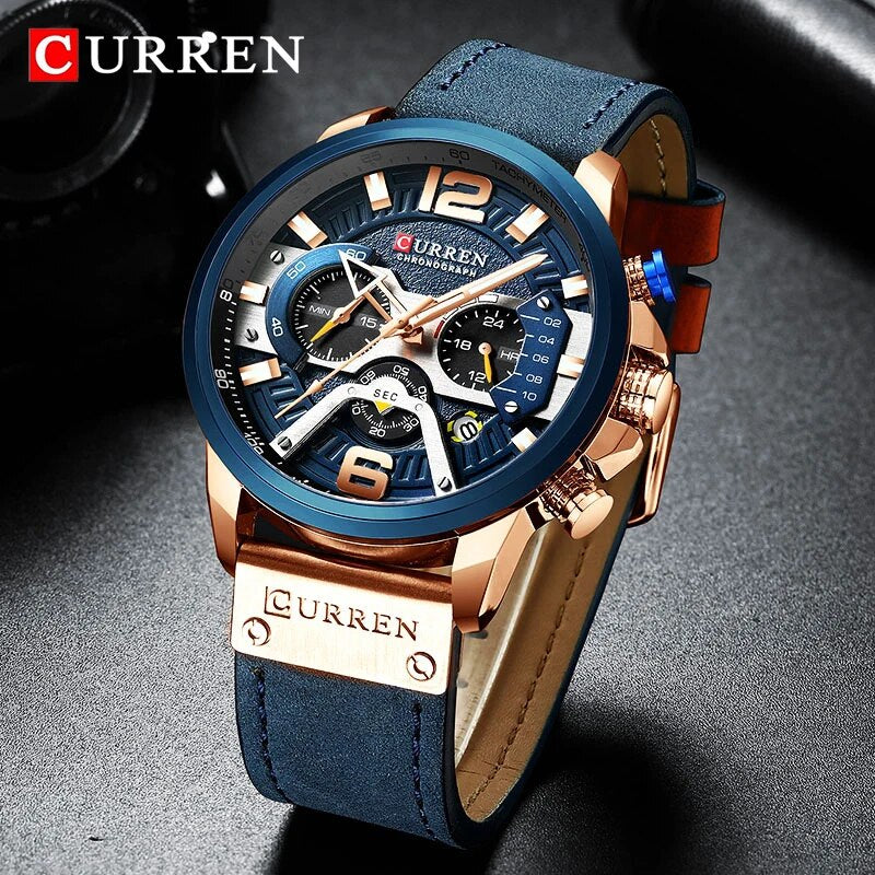 Top Brand Luxury CURREN Chronograph Mens Watches Waterproof Sport Quartz Watch Men Clock Man Wristwatch Famous Relogio Masculino