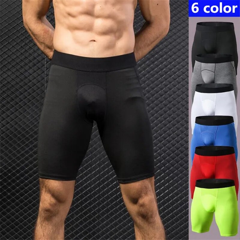 300p Men Pro Shapers Compression Underwear 3D Tight Boxers,Cool High Elastic Quick-dry Wicking Sport Fitness GYM Running Shorts
