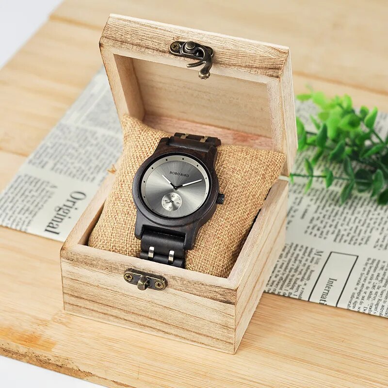 BOBO BIRD Wooden Watches Men Lovers‘s Timepieces Wood Metal Bracelet Quartz Watch relogio masculinoin Wholesale montre homme