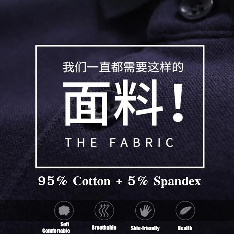50pcs Men Lapel Collar Tops&Tees High-end Cotton Short Sleeve Shirt Summer Big Yards Smart Casual Classic Gentleman Polos Shirts
