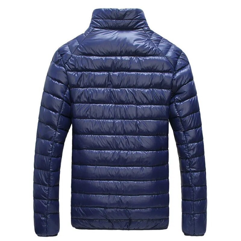 Men Winter Puffer Jacket 2023 New Ultra Light 90% White Duck Down Jackets Casual Portable Winter Coat for Men 4XL 5XL 6XL - KAISERINC