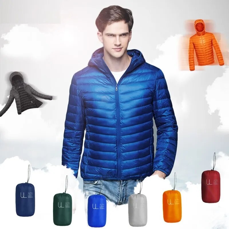 NewBang Down Coat Male Ultra Light Down Jacket Men's Warm Jackets Windbreaker Lightweight Coat Feather Puffer Parka Feather Coat - KAISERINC