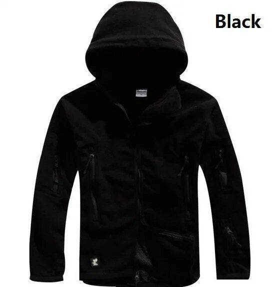 US Military Fleece Tactical Jacket Men Thermal Outdoors Polartec Warm Hooded Coat Militar Softshell Hike Outerwear Army Jackets - KAISERINC