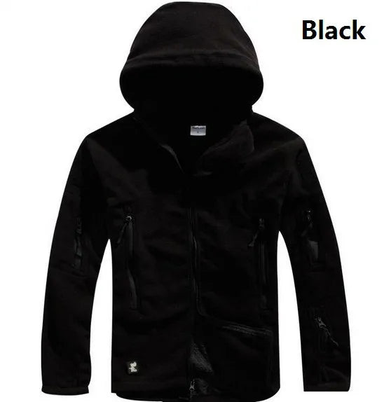 US Military Fleece Tactical Jacket Men Thermal Outdoors Polartec Warm Hooded Coat Militar Softshell Hike Outerwear Army Jackets - KAISERINC