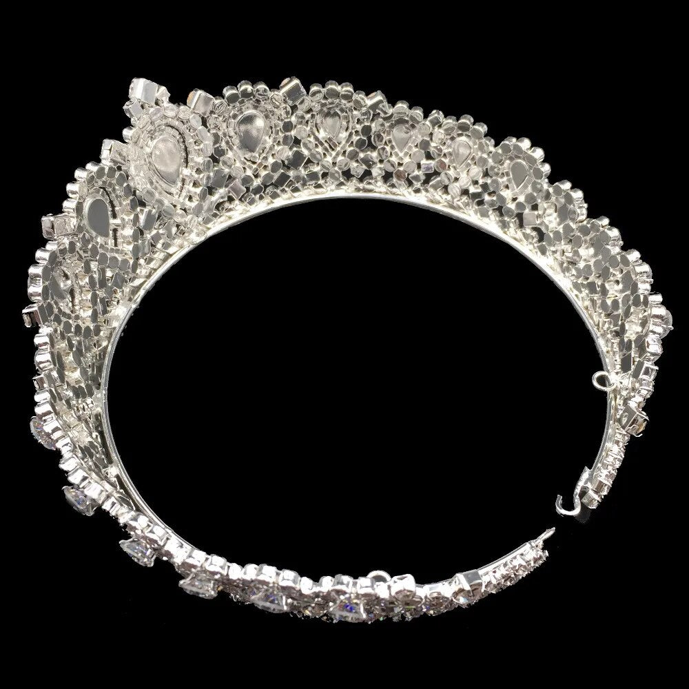 Hadiyana New Bling Wedding Crown Diadem Tiara With Zirconia Crystal Elegant Woman Tiaras and Crowns For Pageant Party BC3232