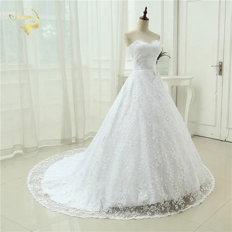 Vestido De Noiva Free Shipping New Design Backless Casamento A line With Train Robe De Mariage Lace Wedding Dresses 2023 OW 3042 - KAISERINC