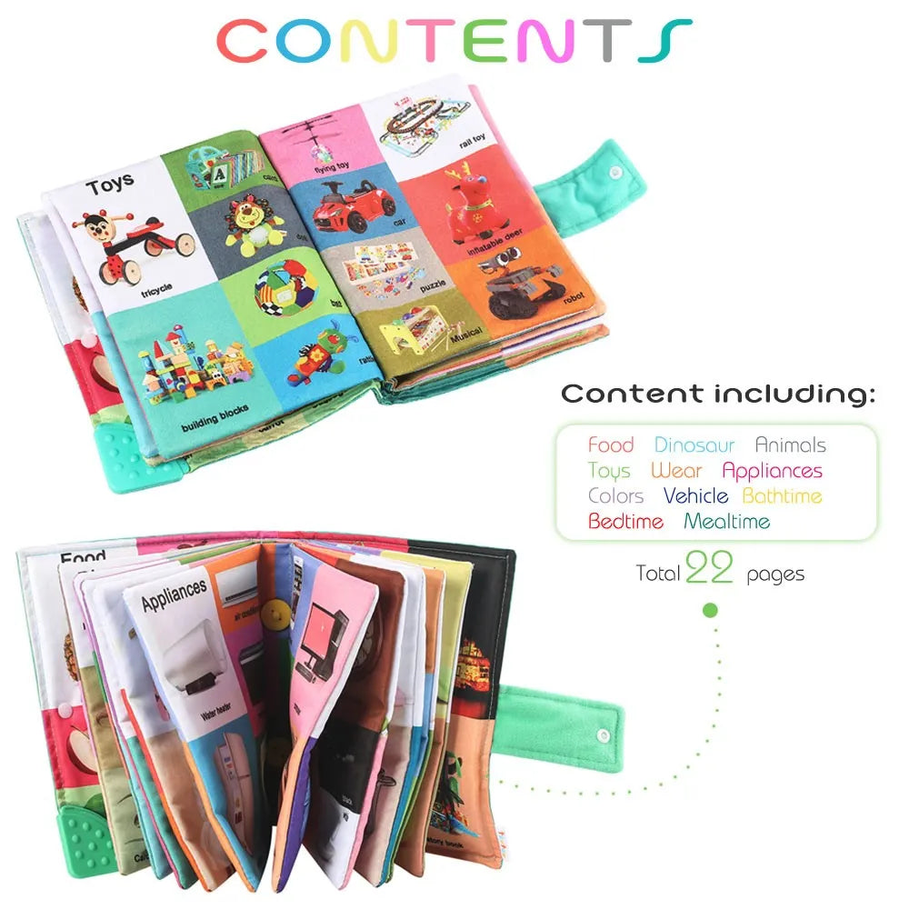 teytoy Baby Toy Soft Infant Activity Baby Toys, My First Word Book to Knowing the world