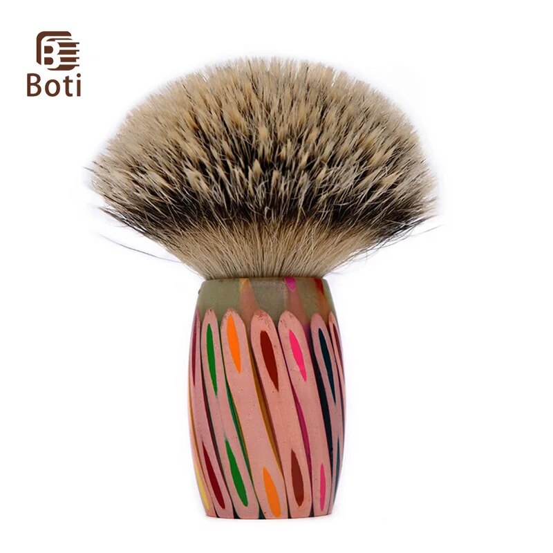 Boti Brush-SHD Leader Silvertip Badger Hair Knot Shaving Brush Bulb Shape Men's Beard Tool Shaving Knot Handmade