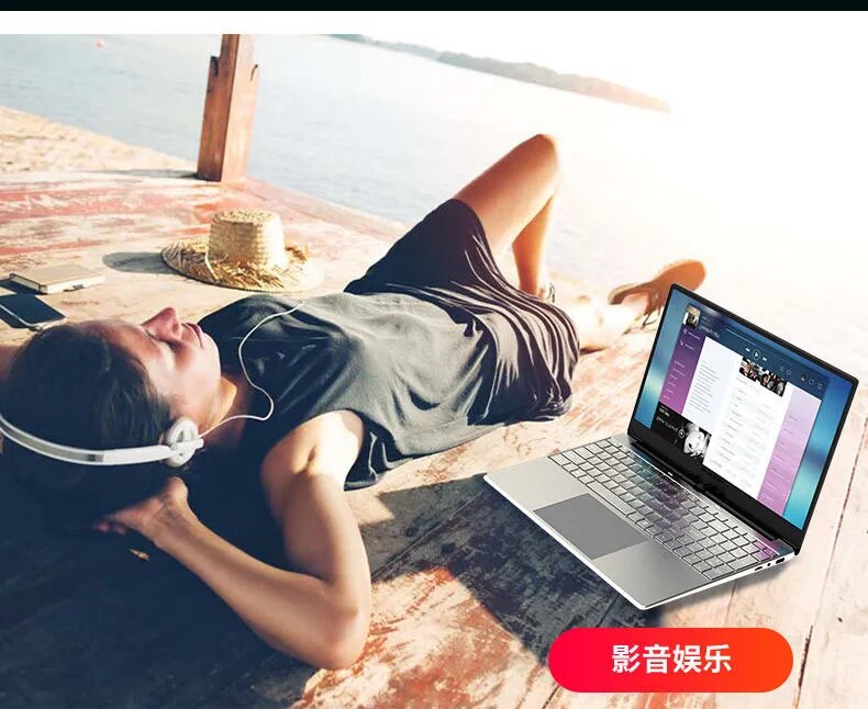 New Design 14 Inch portable laptop Win10 Quad Core Notebook black Office 1920x1280 IPS Laptops Computer mini PC