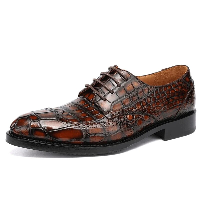 Free Shipping New Leather Fashion Lace Up Formal For Men Designer With Luxury Men's Loafers Slip On Dress Italiano Golden Shoes