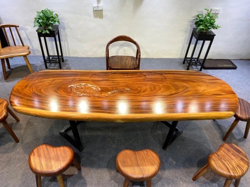 South American walnut solid wood big board tea tray boss's office tea table mahogany office tea table living room furniture