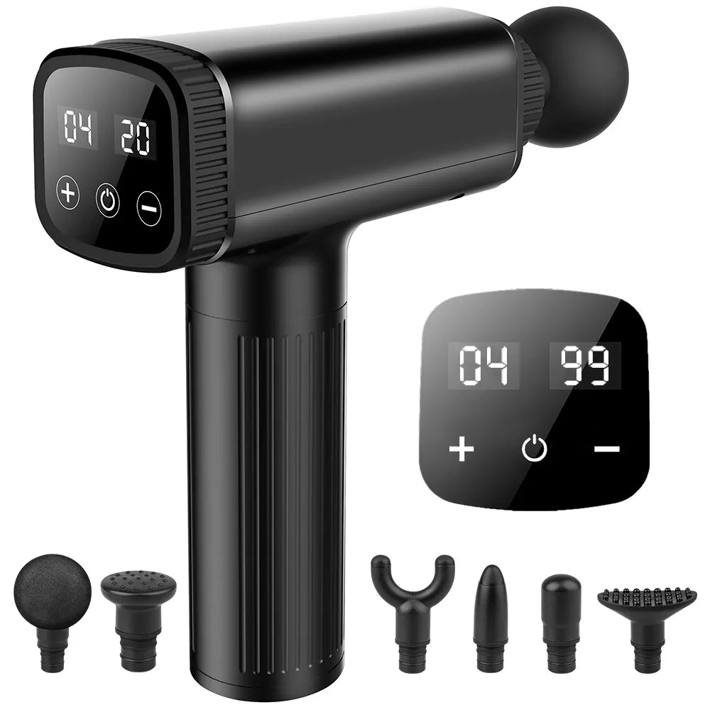Youmay Massage Gun LCD Touch Display Muscle Massager Pain Relief  Deep Tissue Fascia Gun Electric Body Massager Shaping Slimming