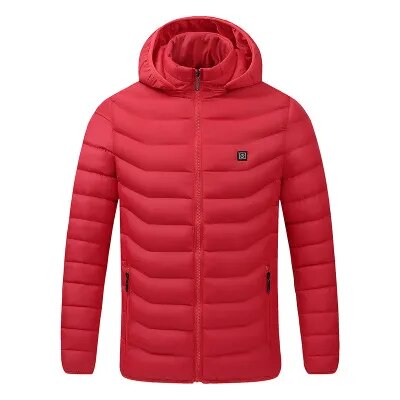 Women USB Electric Battery Heated Jackets Outdoor Long Sleeves Heating Hooded Coat Jackets Warm Winter Thermal Cotton clothes - KAISERINC