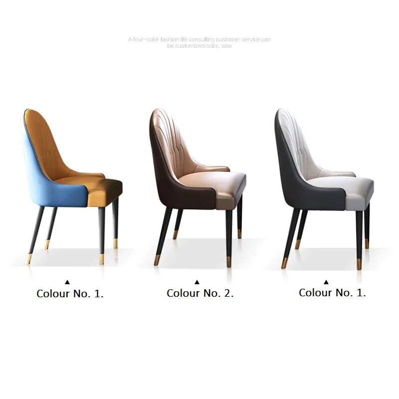 New Interior Design Contemporary Dining Room Furniture Metal legLuxury Black Gold Dining Chair