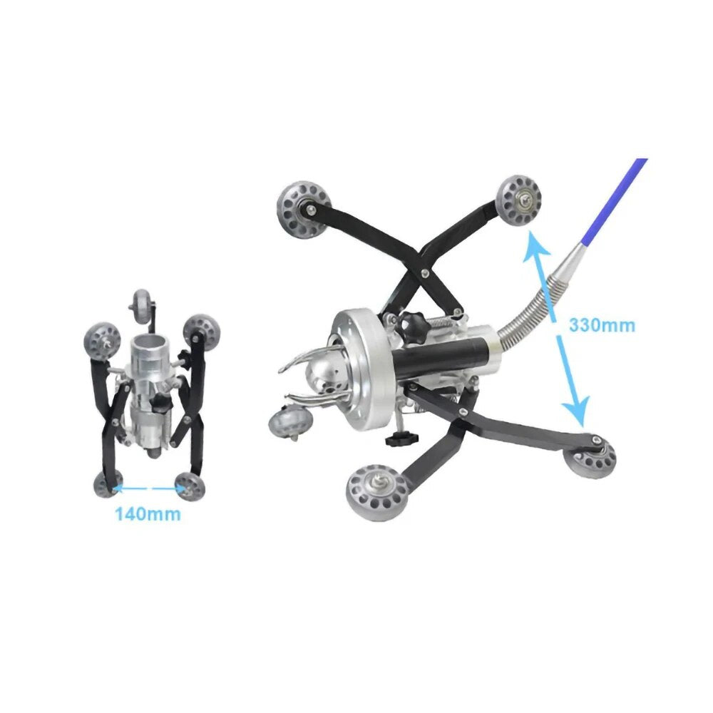 50mm Pan Tilt Rotation Camera Pipe Drain Sewer Inspection Endoscope 9" Screen DVR Keyboard Meter Counter 9mm Fiberglass Cable